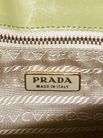 Prada Green Shoulder Bag Leather Vintage Authentic