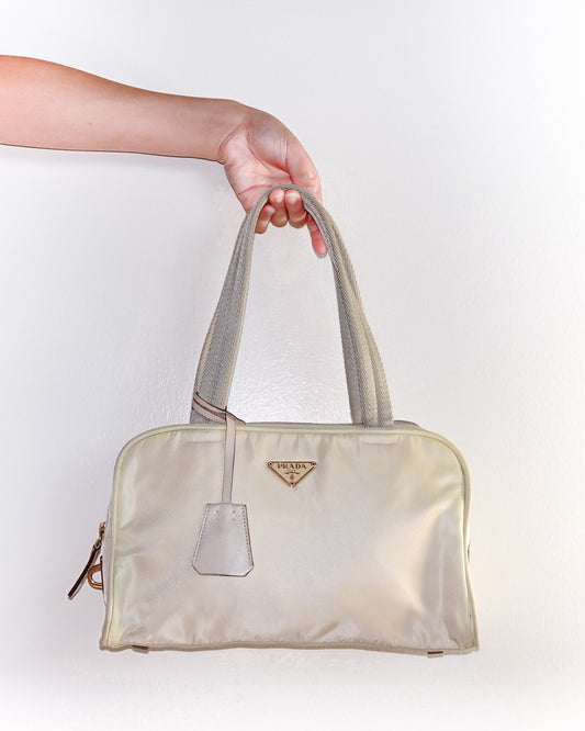 Prada Nylon Shoulder Bag Cream