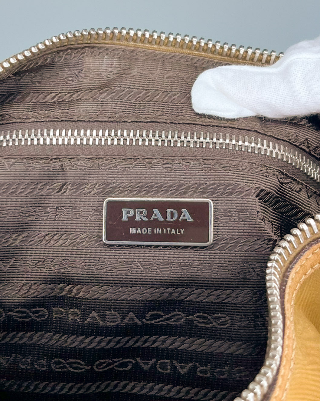 Prada Nylon Shoulder Bag Brown