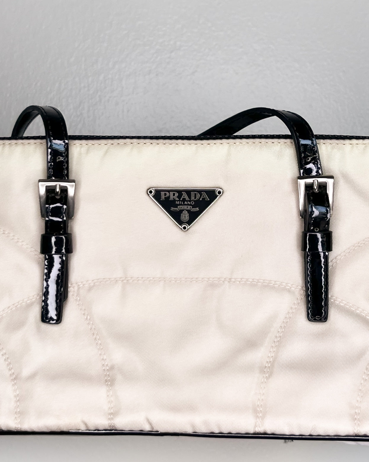 *RARE Prada 2000 Nylon Handbag Cream White